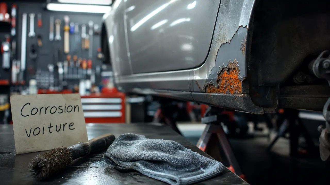 Corrosion voiture : rouille bas de caisse et passage de roue