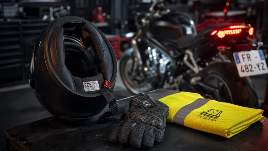 Casque, gants, gilet, feux et plaque : les équipements moto obligatoires à vérifier avant de partir