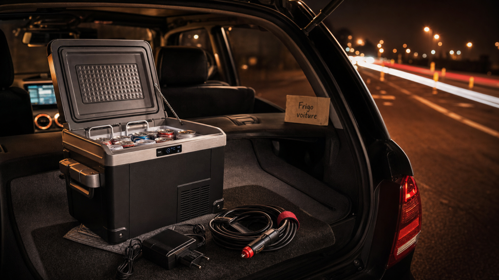 Frigo pour la voiture 12V avec réfrigérateur portable à compresseur