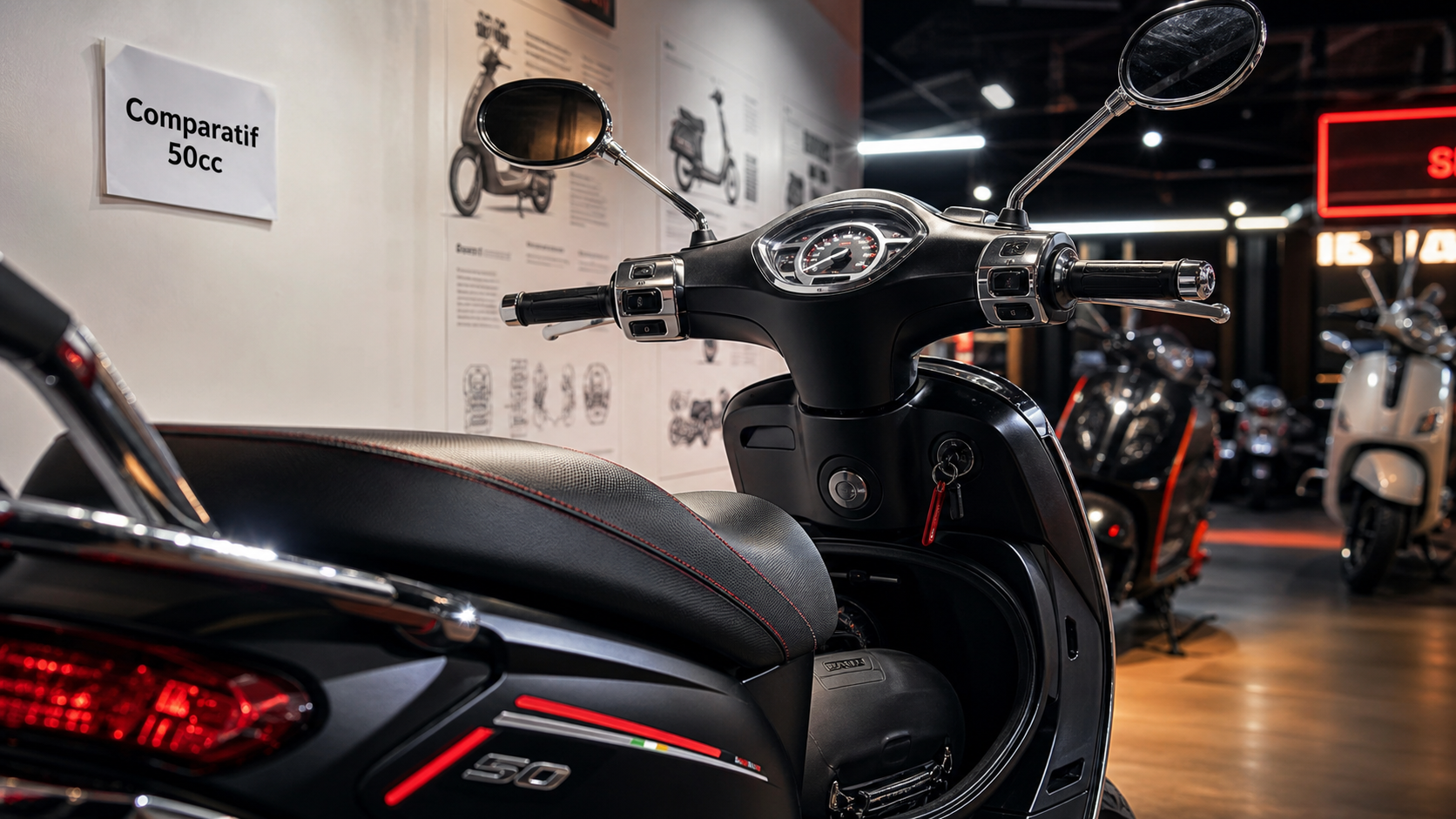 Meilleur scooter 50cc sportif premium en concession urbaine