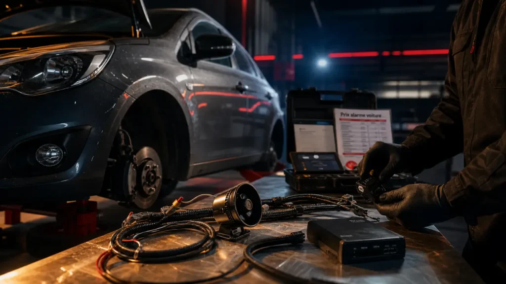 Prix alarme voiture avec pose : 350 à 850 € selon le système et les options
