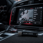 Clé USB FAT32 Rlink 2 sur console, écran 8,7 pouces allumé