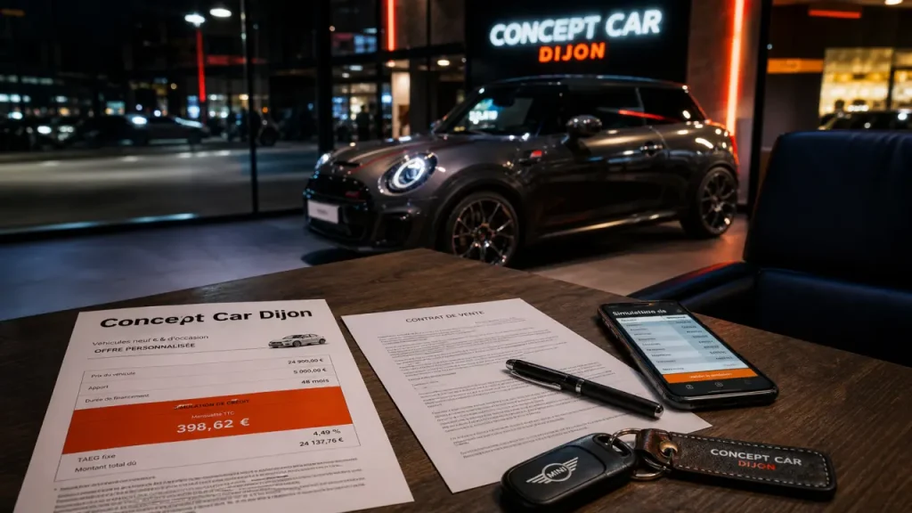 Concept Car à Dijon : stock immédiat, essai sur parc et financement sur mesure