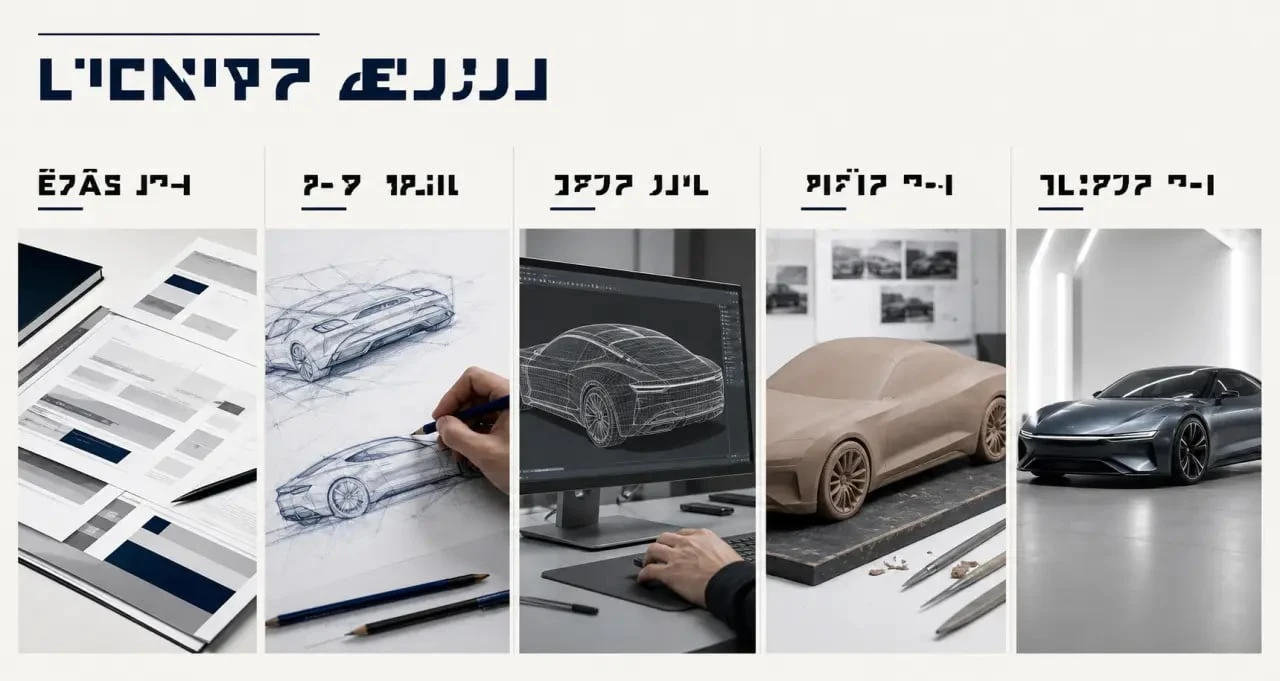 Processus de design automobile du brief au prototype dans un studio