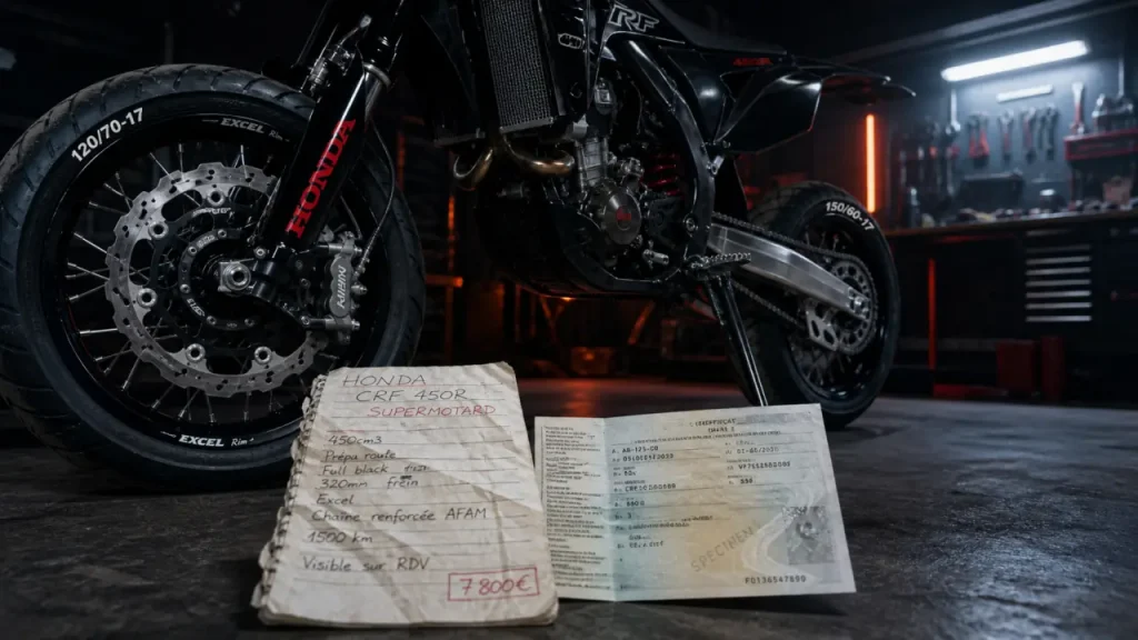 Honda CRF 450 supermotard : fiche technique, homologation et pièges à éviter avant l’achat
