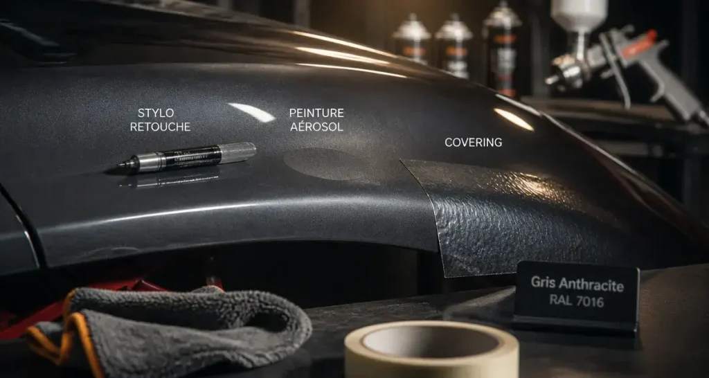 Voiture gris anthracite : 3 méthodes pour une carrosserie au rendu professionnel