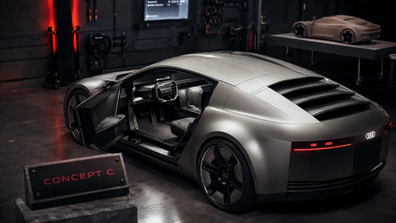 Concept car Audi Concept C en studio sombre