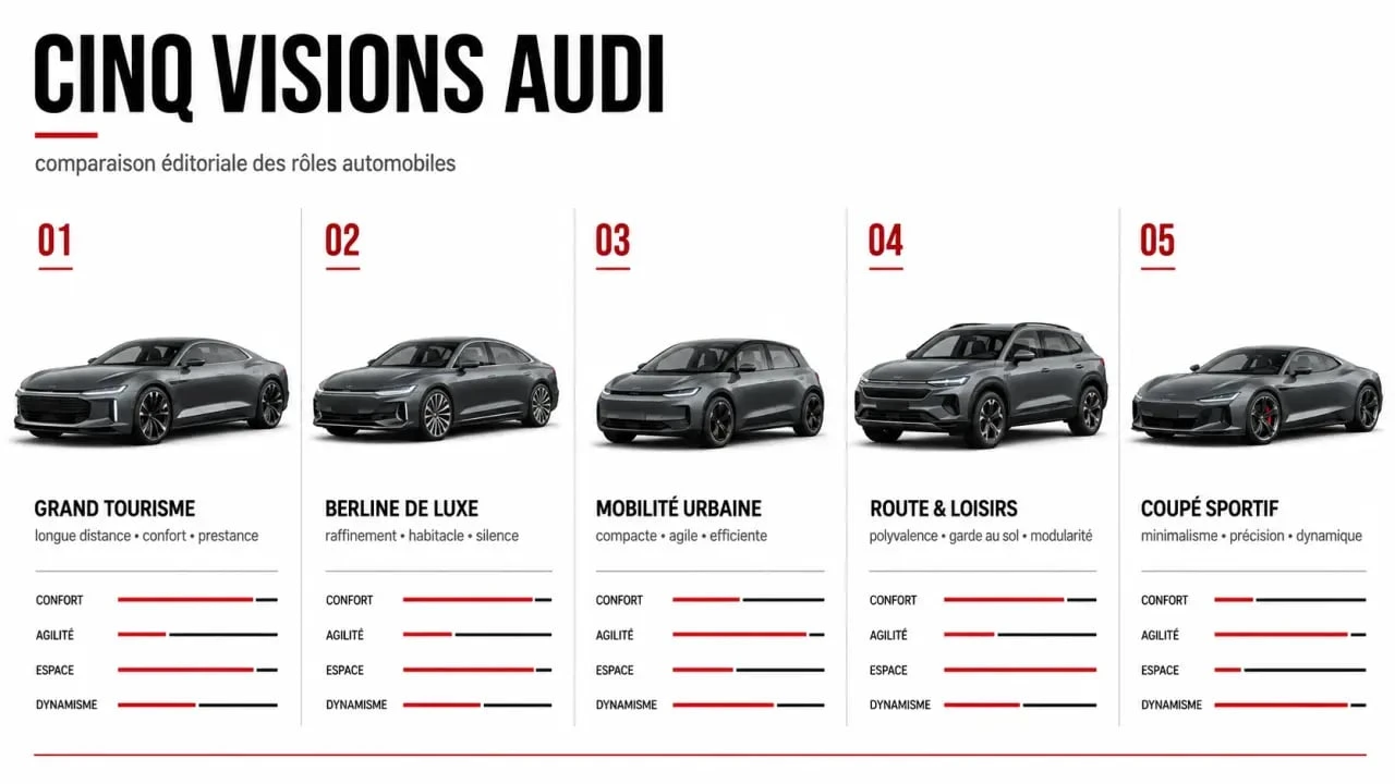 Concept car Audi : comparaison visuelle des modèles sphere et Concept C