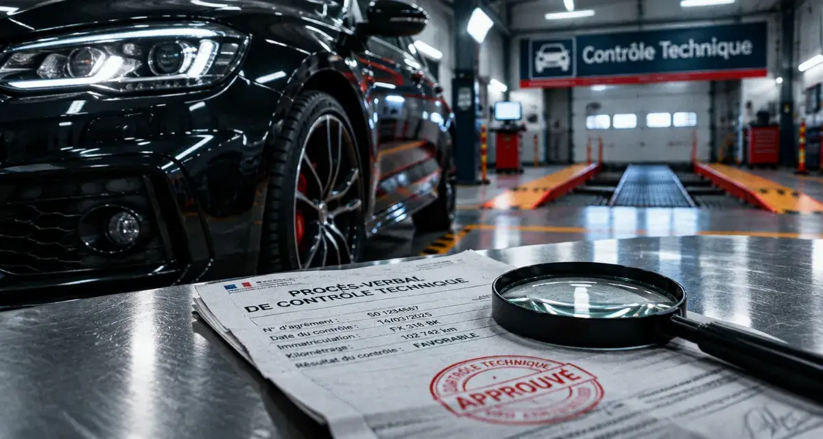 Automobile vision : contrôle technique automobile, procès-verbal et voiture