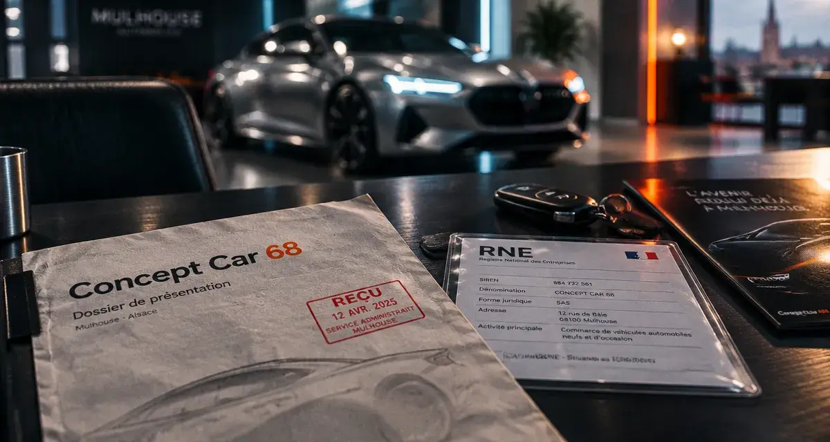 Concept car 68 à Mulhouse : dossier et clé en showroom